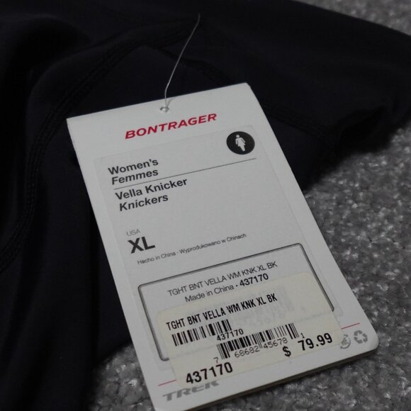 Bontrager Cycling Fitted Vella Knickers Pants Women's XL Black Padded - Picture 3 of 12